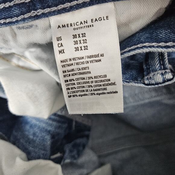 American Eagle Jeans Mens 30X28 (Tag 30X32) Blue Carpenter Double Knee Skater - Picture 5 of 13